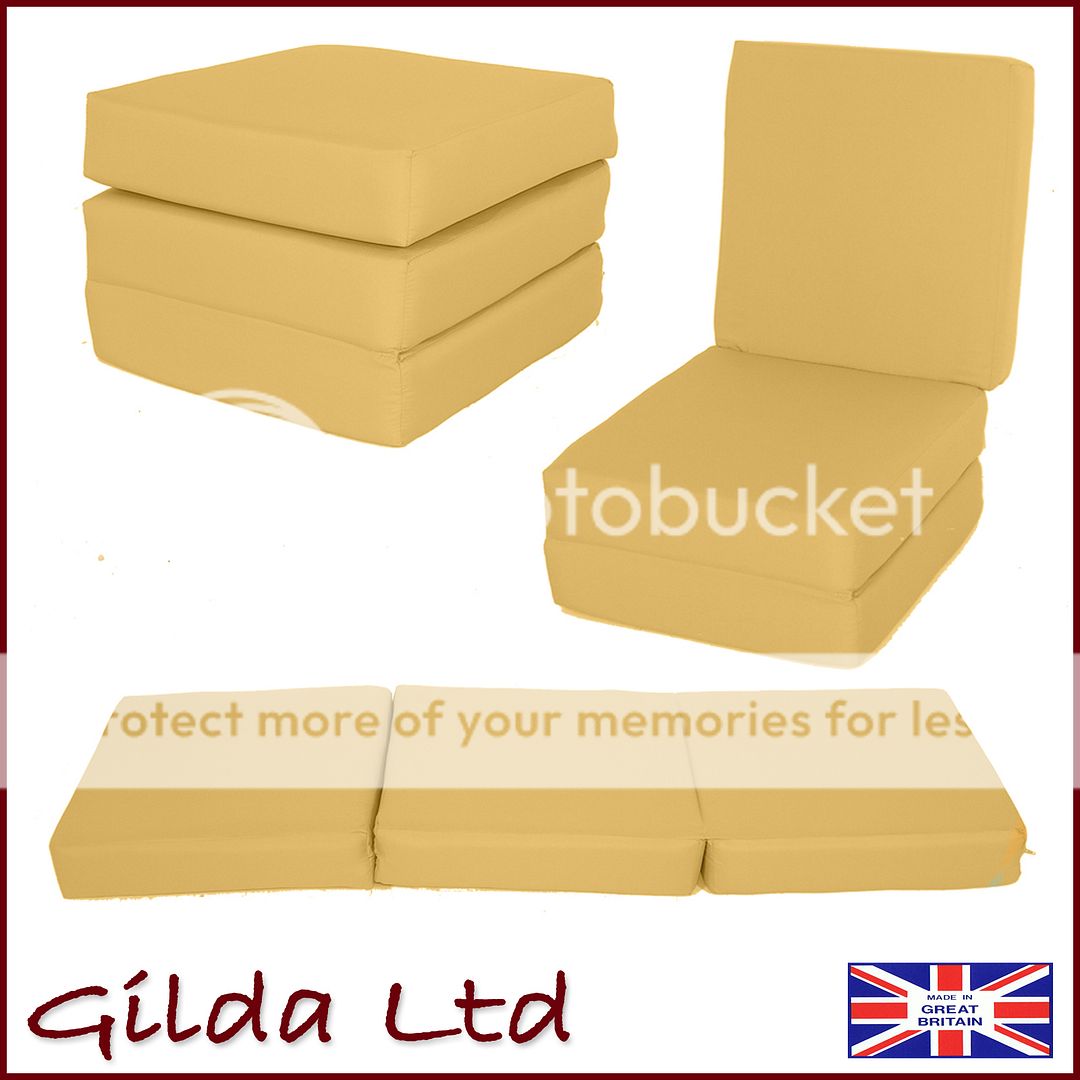 Stain Resistant Fold Out Adult Cube Guest Z Bed Chair Cube Single Futon