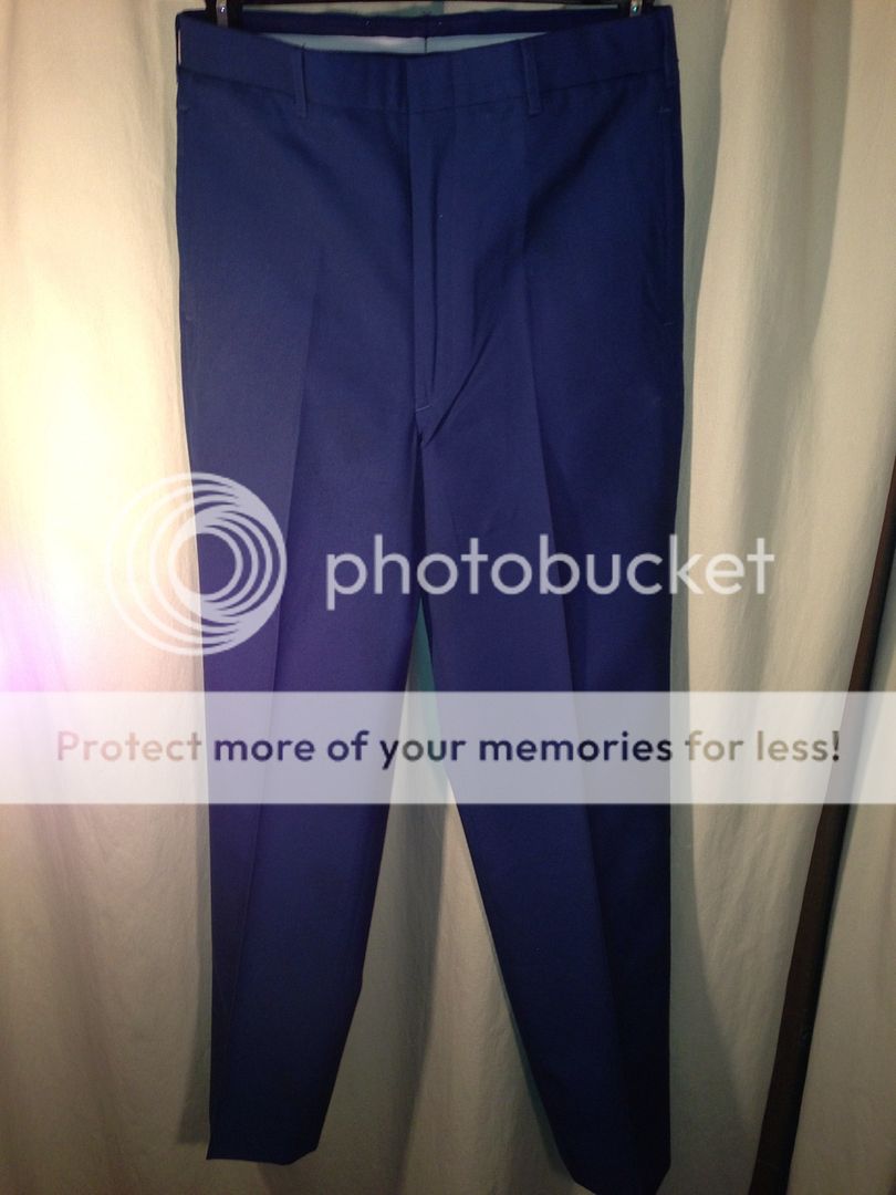 TROUSERS DRESS POLY WOOL US ARMY BLUE 451 PANTS SLACKS FORMAL UNIFORM